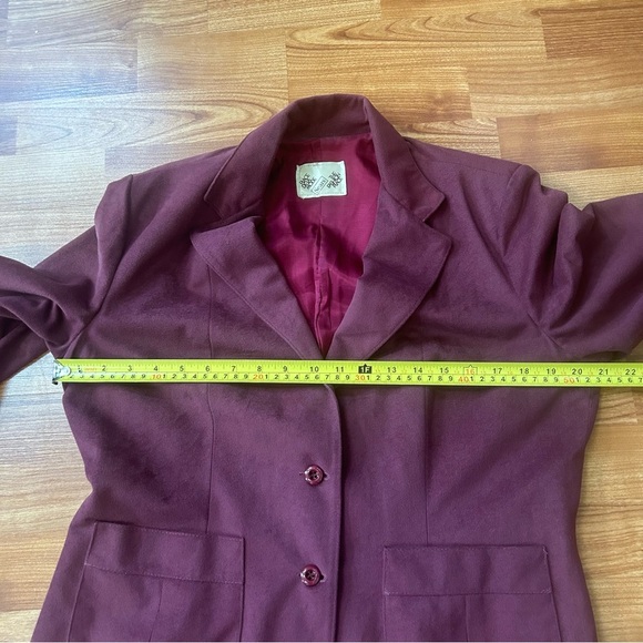 Sears Wool Blend Vintage Plum Blazer  (Size 18) - Picture 4 of 7